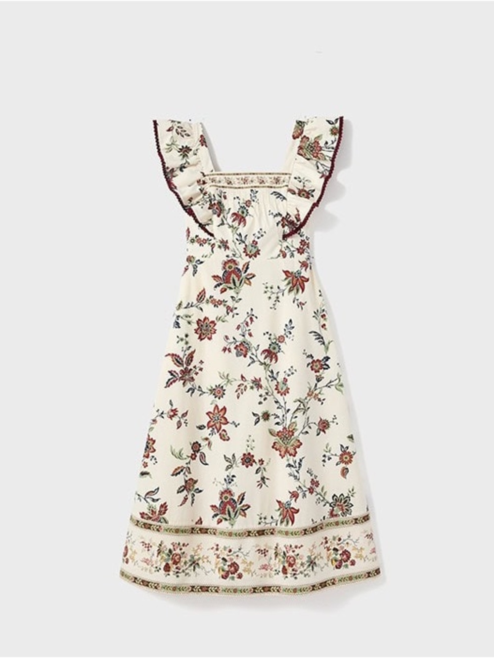 Terracotta Chintz Cotton Nora Dress NWT